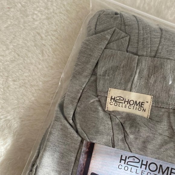H2 Home Collection Women's Jersey Rope, Long Sleeve, Front Pockets Gray Sz L/XL - Picture 2 of 2